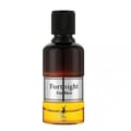 Maison Alhambra Fortnight by Maison Alhambra 100ml EDP Men — Amber liquid in a clear glass bottle with a dark brown gradient top, silver band, and black textured cap. A deer silhouette is visible on the bottom.