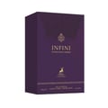 Maison Alhambra Infini Intoxicating Cherry — A dark purple perfume box with gold lettering and a deer logo, featuring the text 'INFINI INTOXICATING CHERRY' and 'MAISON ALHAMBRA', with volume details at the bottom.