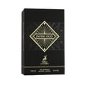 Maison Alhambra Infini Oud — Black perfume box with gold geometric art and text.