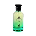 Maison Alhambra Jean Lowe Vibe by Maison Alhambra 100ml EDP — Clear glass bottle with green to yellow gradient liquid, black cap, and a black deer silhouette logo.