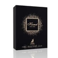 Maison Alhambra Kismet For Men — Black box packaging with gold glitter border, "Kismet for Men" text, deer logo, and "Eau de Parfum" details.