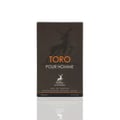 Maison Alhambra Toro Pour Homme — Dark brown box packaging for men's fragrance, featuring a silhouette of a stag and the brand name.