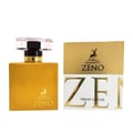 Maison Alhambra Zeno – Gold perfume bottle and matching box with deer logo and 'ZENO' text