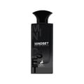 Maison Alhambra Mindset by Maison Alhambra – 100 ml For Man, a black rectangular perfume bottle with a black cap, featuring the text 'MINDSET EAU DE PARFUM' and a deer logo.