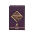 Maison Alhambra Infini Rose — Kotak minyak wangi ungu gelap dengan reka bentuk geometri emas dan tulisan 'INFINI ROSE' di tengah. Logo jenama dan butiran wangian di bahagian bawah.