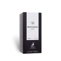 Maison Alhambra Montaigne Coco — Kotak minyak wangi hitam dengan label putih memaparkan logo 'M' jenama, nama produk, isipadu, dan ilustrasi rusa.
