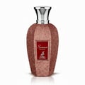 Maison Alhambra Summer Forever by Maison Alhambra 100ml EDP — Rose gold glitter textured perfume bottle with a silver cap and a red label featuring a deer silhouette.