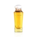 Maison Alhambra Athena Eau de Parfum 100 ml Ville Femme — A tall, clear glass perfume bottle with golden liquid, featuring the name 'ATHENA' and a deer logo, topped with a pearl-like cap and gold accents.