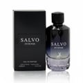 Maison Alhambra Salvo Intense by Maison Alhambra 100ml EDP — Black box and gradient dark blue glass bottle with black cap, featuring the Salvo Intense logo and a deer silhouette.