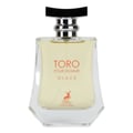 Maison Alhambra Toro Pour Homme Glace – Clear glass perfume bottle with orange text and a deer logo, silver and black cap.