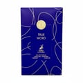 Maison Alhambra True Word Eau de Parfum — Blue box with gold swirling lines and a gold circular emblem with 'WP' inside, featuring the text 'TRUE WORD' and a deer logo.