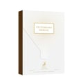 Maison Alhambra Victorioso Heroic — White perfume box with gold sunburst design and text 'VICTORIOSO HEROIC', featuring a deer logo and volume details.
