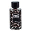 Mood Perfume Mood Velvet For Her 100 ml EDP — Botol minyak wangi kaca jernih bertutup hitam, berlabel hitam dengan tulisan putih dan corak abstrak hiasan pada botol.