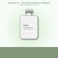 Osma Aromatic M — White perfume bottle with a grey cap, featuring a label with 'OSMA Aromatic M Eau de Parfum 75 ml' text, set against a soft green gradient background.