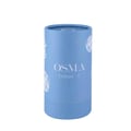 Osma Cotton C Rose & Sandalwood 75ml — A light blue cylindrical paper box with white rose illustrations and the brand name 'OSMA' and 'Cotton C' printed in white.