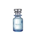 Osma Fruity O Mandarin & Amber 75ml EDP — A clear glass perfume bottle with a silver cap, featuring blue floral designs and the brand name 'OSMA' in blue text.