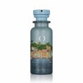 Osma Osma Portofino Summer Purity 150ml EDP — A blue glass perfume bottle with a light blue cap, featuring a scenic illustration of Portofino's colorful buildings and boats.
