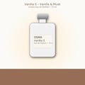 Osma Vanilla S Amber & Musk 75ml EDP — A white perfume bottle with a light beige label displaying 'OSMA Vanilla S Eau de Parfum 75 n' against a soft gradient background.