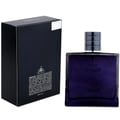 Paris Corner The Blue by Paris Corner 100ml EDP Men — Dark blue glass perfume bottle with a ribbed dark cap, next to its matching dark blue product box with ingredient list.