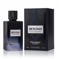 Paris Corner Beyond Pour Homme by Paris Corner 100ml EDP for Men — Black textured box and dark gradient glass bottle with textured cap, silver label.