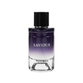 Paris Corner Saviour by Paris Corner Pendora 100ml Men — Botol minyak wangi kaca jernih dengan cecair ungu bertukar jernih, penutup hitam, dan nama jenama 'PENDORA SCENTS' kelihatan di bahagian bawah.