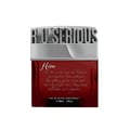 Rue Broca R U Serious Him Rue Broca 100ml EDP Men — Red glass perfume bottle with silver cap and text.