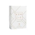Volare Vanilla 70 Kenzie by Volare – 100 ml untuk Wanita, kotak minyak wangi putih dengan corak geometri emas dan tulisan.