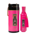 Zimaya Andalusi Pink by Zimaya 100ml EDP Women — Pink perfume bottle and cylindrical box with ornate gold and black pattern, featuring a pink tassel on the bottle.
