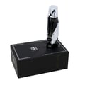 Zimaya Itqan Noir by Zimaya 100ml EDP Men — Black perfume bottle with silver eagle wing accents and silver cap, placed on a black textured box with silver Arabic script.