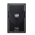 Zimaya Itqan Noir by Zimaya 100ml EDP Men — Black perfume box with embossed wings design and Arabic calligraphy.