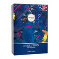 Zimaya Evolution by Zimaya 100ml EDP For Men — A blue perfume box with abstract colorful brushstrokes and floral patterns, featuring the Zimaya logo and product details.
