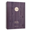 Zimaya Icon oleh Zimaya 100ml EDP untuk Lelaki — Kotak minyak wangi segi empat dengan corak bijian kayu gelap dan logo Zimaya.