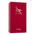 Zimaya Hawwa Red by Zimaya 100ml EDP Women — Red textured box with gold Arabic calligraphy and text 'Hawwa Eau de Parfum' and 'zimaya' logo at the bottom.
