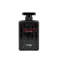Zimaya Cult by Zimaya 100ml EDP Men — Botol minyak wangi hitam berbentuk segi empat dengan penutup hitam, tertulis teks merah 'CULT' dan 'EAU DE PARFUM' di bawah, berlatar belakang putih.