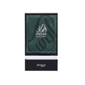 Zimaya Oscar by Zimaya 100ml EDP Men — A dark green textured box with white stitching, featuring the OSCAR logo and "eau de parfum" text. The bottom section is a black box with the "zimaya" logo.
