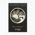Zimaya Reverie Aqua by Zimaya 100ml EDP Men — Black textured box with a circular layered design of a sun rising over waves, gold accents, and text 'REVERIE AQUA' and 'Pour Homme'.