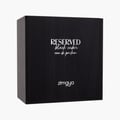 Zimaya Reserved Black Cedar by Zimaya EDP 100 ml — A black wooden box with white text reading "RESERVED black cedar eau de parfum" and the Zimaya logo at the bottom.