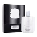 Zimaya Phantom Paragon EDP 100ml Man — White perfume bottle with embossed crest and silver cap, next to a black and white striped box with a white embossed crest.