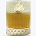 Zimaya Sharaf Divine By Zimaya 100 ml Extrait Unisex — A tall, cylindrical glass jar with a textured, faceted gold lid and base, filled with a golden-yellow liquid.