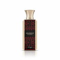 Zimaya Grandeur 100ml EDP untuk Unisex — Botol emas dengan label hitam berhias corak geometri merah, tertulis 'GRANDEUR eau de parfum' dan 'zimaya'.