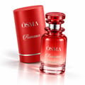 Osma Romance by Osma Perfumes 150ml EDP Women — Red perfume bottle and matching cylindrical box with silver lettering on a white reflective surface.