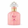 TADangel Rose Divine by TADangel 100ml EDP Women — A pink fluted glass perfume bottle with a clear faceted cap and gold accents, featuring 'Rose Divine' and 'TADangel' branding.