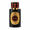 French Avenue Shadow Absolus by French Avenue Extrait Unisex — Botol hitam berlabel emas berukir dan penutup bertatahkan permata.