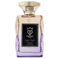 Bujairami Sugar Rush by Bujairami Eau de Parfum 100ml — A clear glass perfume bottle with a gradient of peach to purple, topped with a gold cap. The label is black with gold text and a crown logo.