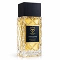 Bujairami Tempted — Clear glass perfume bottle with quilted texture, gold label, black cap, and golden liquid inside, set against a white background.
