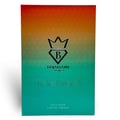 Bujairami The Rock Intensely by Bujairami 100ml EDP — A rectangular perfume box with a gradient of orange to teal, featuring a metallic crown logo with the letter 'B' inside a diamond, and the text 'The Rock Intensely' embossed.
