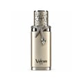French Avenue Vulcan Vox 100ml EDP Unisex — Botol emas dengan ular perak melilit leher, mata permata hijau, dan penutup bercorak.