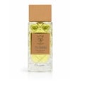 Bujairami Ya Habibi by Bujairami 100ml Extrait — Clear glass perfume bottle with textured geometric pattern, golden crown logo, and light yellow liquid. Topped with a textured light brown cap.